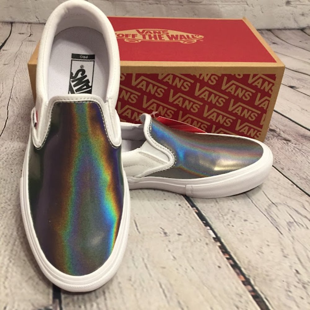 VANS Iridescent Slip-On Pro Skate Shoes Men's 7